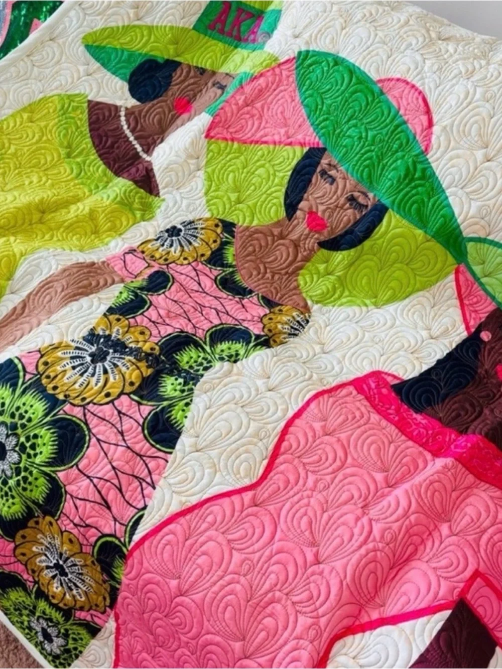 Limited edition AKA Ivy Box Quilt custom created by artist SHERRY SHINE